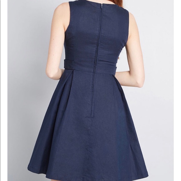 🆕ModCloth Something Sixties Cotton-Linen Dress - Picture 2 of 7